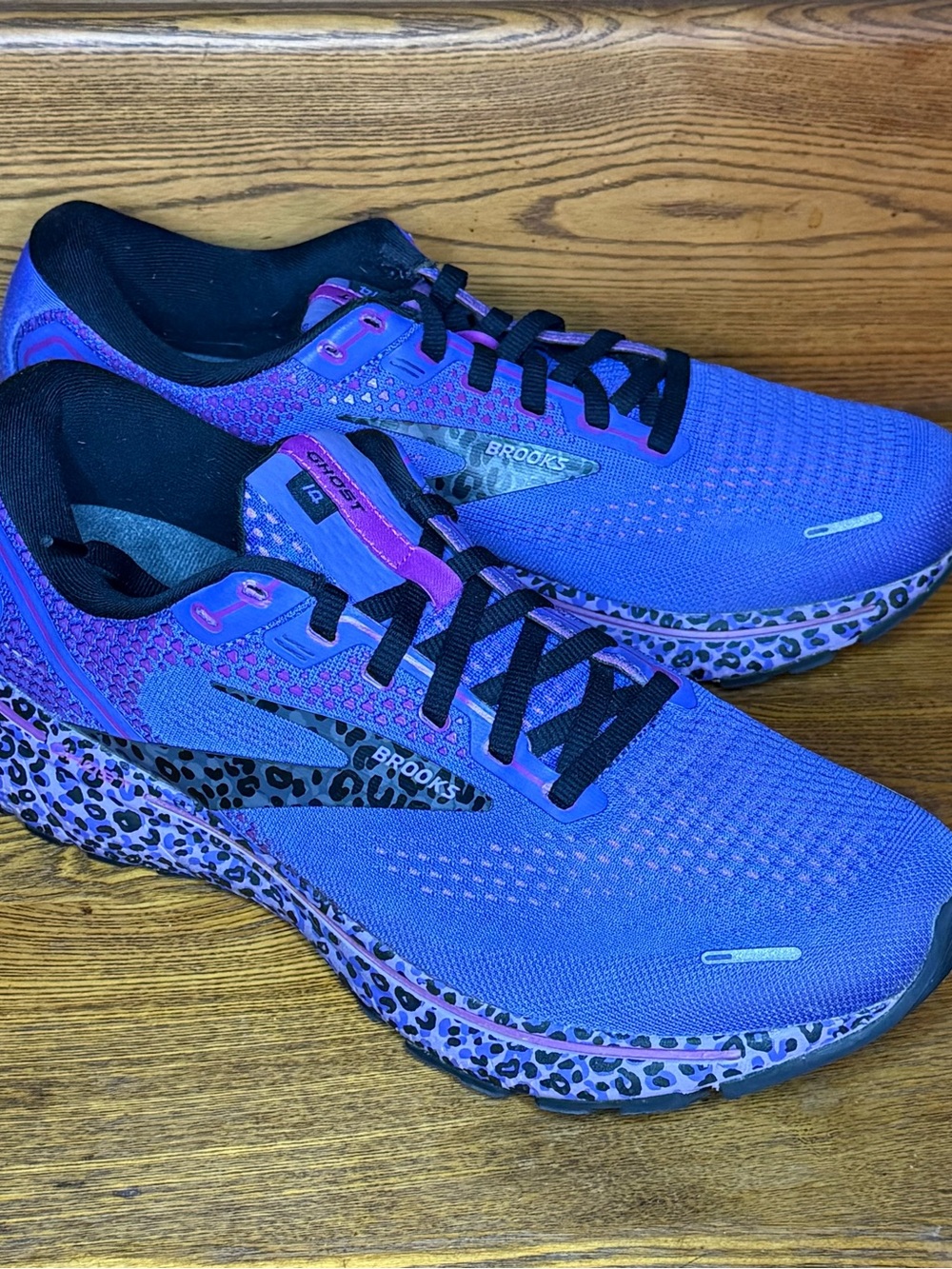 Brooks Ghost 14Women’s Running Shoes - Purple with Black Leopard Midsole S 11.5 - Picture 7 of 11